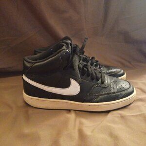 Nike Court Vision Mid Black White Sneakers Size 9 Shoes